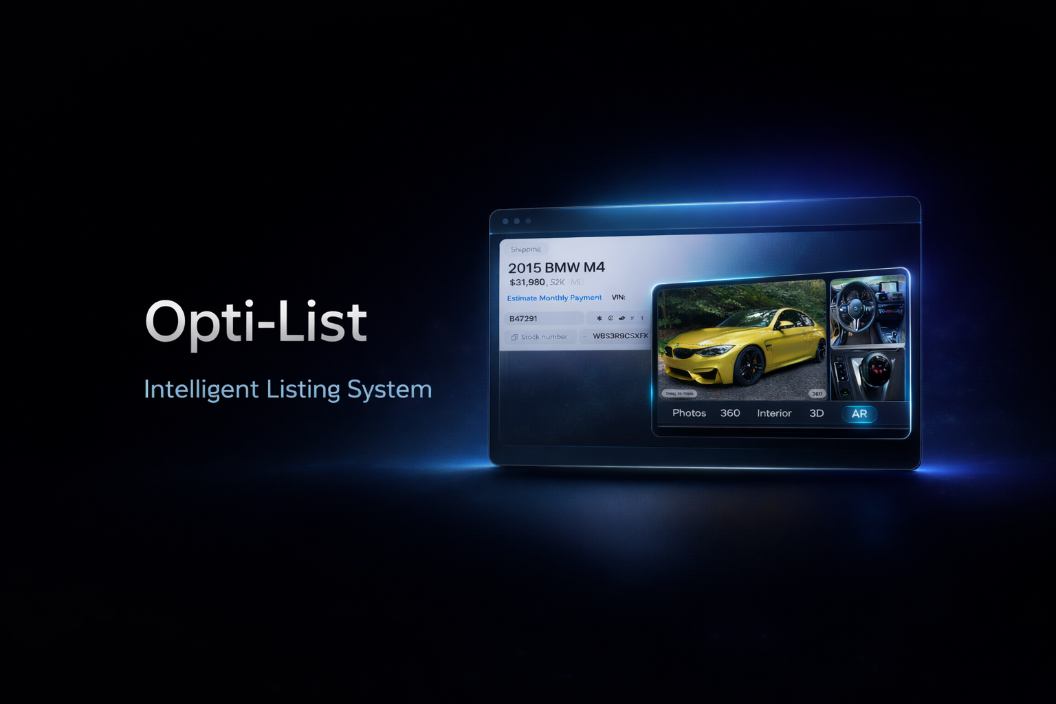 Opti-List — Intelligent Listing System mock
